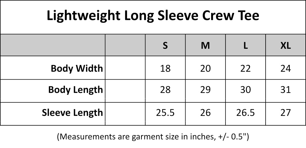 Lightweight Long Sleeve Crew Tee